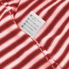 Women's Fiery Red Striped Drop Shoulder Sweater with Contrast Trim - Image 18