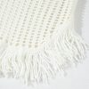 Women's White Crochet Fishnet Fringed Edge V Neck Beach Cover Up for Summer - Image 19