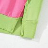 Women's Pink Colorblock Exposed Seam Crewneck Casual Sweatshirt - Image 8