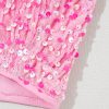 Pink Sequin One Shoulder Puff Sleeve Bodycon Mini Dress - Image 13