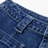 Women's Sail Blue Wide Leg Pocketed High Waist Jeans - Image 8