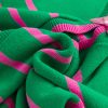 Women's Green Stripe Colorblock Cardigan with Cute Bow Detail - Image 7