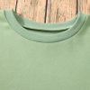 Women's Smoke Green Solid O Neck Pullover Sweatshirt - Image 15