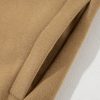 Women's Camel Solid Fleece Lined Drop Shoulder High Low Sweatshirt - Image 16