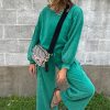 Women's Lapis Solid Color Mineral Wash Pullover Top and Cargo Pants Set - Image 7