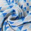 Women's Sky Blue Stripe Geometric Print Round Neck Slim Fit Sweater Vest - Image 10