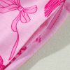 Women's Pink Bow Print Half Sleeve Shirt and Shorts Pajamas Set - Image 19