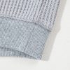 Women's Light Grey Waffle Patchwork Long Sleeve Pullover Top - Image 15