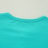 Women's Mint Green Solid Color Half Sleeve Button Henley Top - Image 20