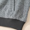 Women's Medium Grey Fuzzy Pocketed Sleeve Zip Up Jacket - Image 14