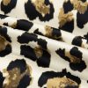 Women's Apricot Leopard Print Bubble Sleeve Bow Tie Front Peplum Blouse - Image 13
