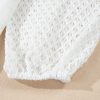 Trendy Women's White Eyelet Patchwork Oversized Top with V Neck and High Low Hem - Image 13