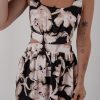 Women's Black Floral Cutout Square Neck Knot Back Sleeveless Maxi Dress - Image 7