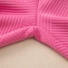 Bonbon Pink Textured V Neck Top and Wide Leg Pants Set for Women - Image 12