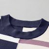 Women's Oversized Blue Stripe Colorblock Sweater - Image 6