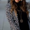 Women's Black Leopard Patched Pocket Open Front Cardigan - Image 12