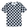 Women's Black Western Fashion Checkerboard Print Side Split T-Shirt - Image 23