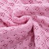 Women's Pink Crochet Knit Drop Shoulder Sweater - Image 15