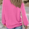 Women's Bonbon Pullover Sweatshirt - Simple and Stylish Drop Shoulder Design - Image 2