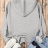 Women's Light Grey Oversized Hoodie with Kangaroo Pocket - Image 7