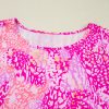 Women's Rose Leopard Print Handkerchief Hem Tunic Top - Trendy & Playful Design - Image 8