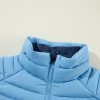 Women's Sky Blue Plush Collared Quilted Zipped Puffer Vest for Winter Style - Image 21