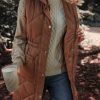 Women's Coffee Quilted Longline Puffer Vest with Stand Collar - Image 7