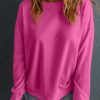 Women's Bonbon Solid Classic Crewneck Pullover Sweatshirt - Versatile & Cozy - Image 3