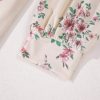 Women's Pink Floral Print Pleated U Neck Loose Fit Blouse - Elegant and Charming - Image 12