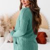 Women's Canton Solid Textured Open Front Cardigan with Pocket - Image 2