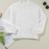 Women's White Floral Quilted Long Sleeve Jacket - Image 10