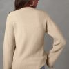 Women's Parchment Split Cuff Drop Shoulder Knit Sweater - Image 3