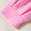 Women's Sachet Pink Loose Fit Solid Color Buttoned Neckline Sweatshirt - Image 10