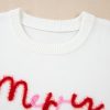Women's Plus Size White Tinsel Merry AND Bright Christmas Sweater - Image 9