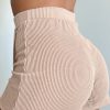 Women's Jet Stream Corded High Waist Wrap Skort - Chic and Textured Casual Shorts - Image 5