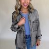 Women's Medium Grey Mineral Wash Patched Pocket Denim Jacket - Image 6