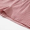 Women's Red Plaid Gingham High Waist Shorts with Elasticated Waistband - Image 10