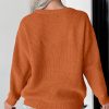 Women's Flamingo Orange Graphic Sweater - Hello Pumpkin Cursive Font - Image 11