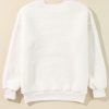 Women's White Christmas MERRY & Bright Chenille Graphic Sherpa Sweatshirt - Image 5