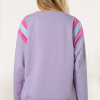 Women's Phalaenopsis Mineral Wash Colorblock Long Sleeve Oversize Top - Image 2