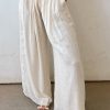 Women's White Casual Tie Waist Pleated Wide Leg Pants for Summer - Image 7