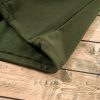 Women's Moss Green Fleece Lined Half Zip Hoodie with Kangaroo Pockets - Image 18