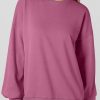 Women's Valerian Solid Fleece Lined Drop Shoulder High Low Sweatshirt - Image 3