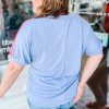 Women's Sky Blue Leopard Print Colorblock Plus Size T-Shirt - Casual and Cozy - Image 2