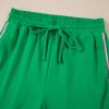 Women's Bright Green Two Tone Contrast Textured Crewneck Tee and Shorts Set - Image 21