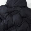 Women's Black Quilted High Neck Zip Up Jacket Vest - Stylish and Insulated Outerwear - Image 15