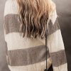 Women's Simply Taupe Colorblock Loose Pullover Sweater - Cozy Casual Knit - Image 2