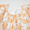 Plus Size Apricot Floral Print Puff Short Sleeve Maxi Dress for Women - Image 10