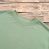 Women's Smoke Green Crewneck Pullover Sweatshirt with Drop Shoulder - Image 14