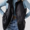 Women's Black Quilted High Neck Zip Up Jacket Vest - Stylish and Insulated Outerwear - Image 6